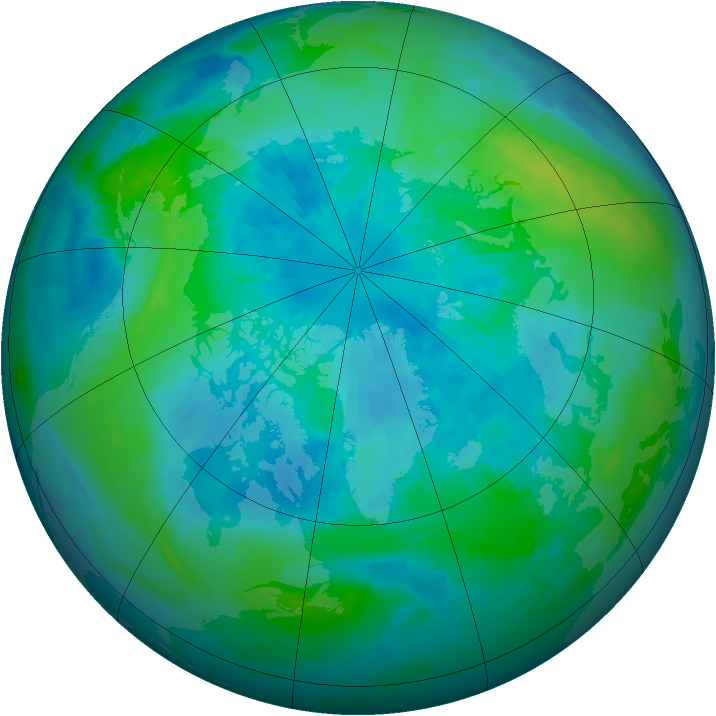 Arctic ozone map for 24 September 1996